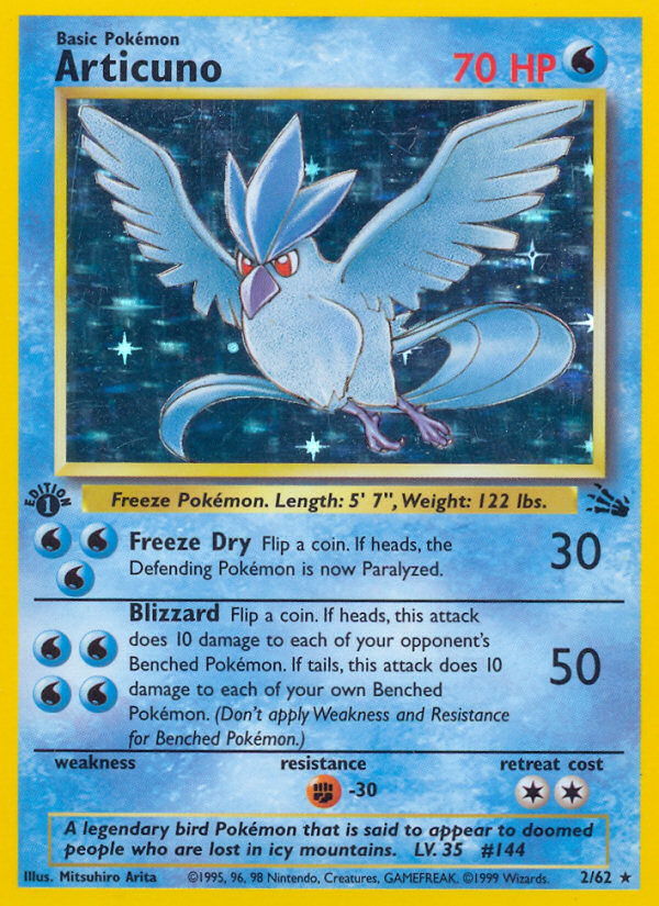 Articuno (2/62) [Fossil 1st Edition] | Viridian Forest