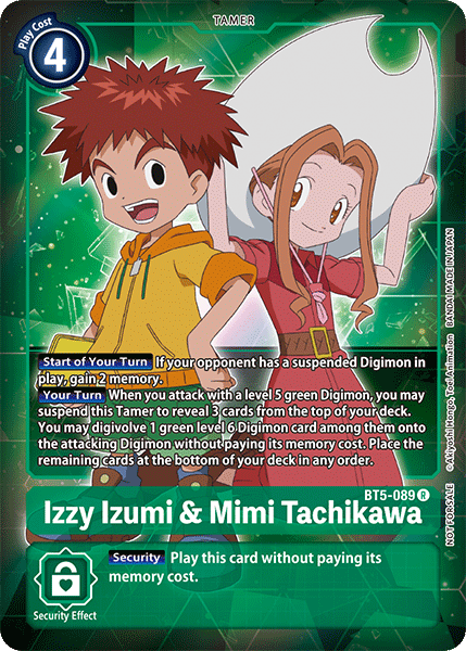 Izzy Izumi & Mimi Tachikawa (Box Topper) - BT5-089 R - Battle of Omni | Viridian Forest