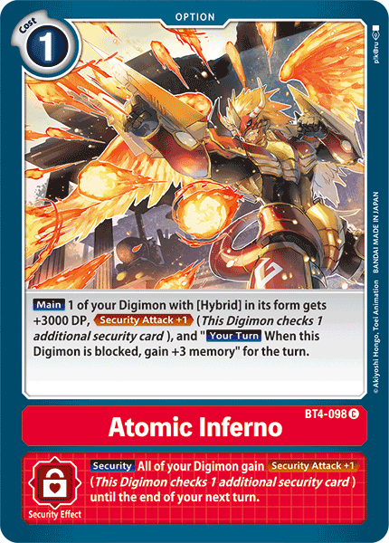 Atomic Inferno - BT4-098 C - Great Legend | Viridian Forest