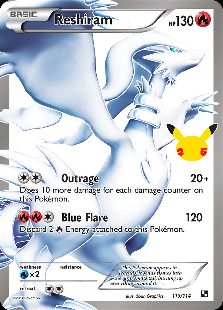 Reshiram - 113/114 - Celebrations Classic Collection - Promo | Viridian Forest