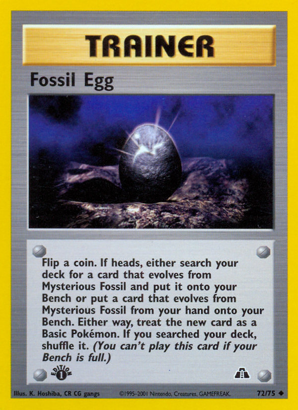 Fossil Egg (72/75) [Neo Discovery 1st Edition] | Viridian Forest