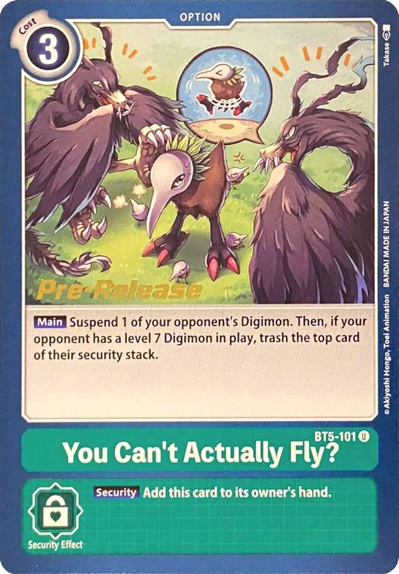 You Can't Actually Fly? [BT5-101] [Battle of Omni Pre-Release Promos] | Viridian Forest