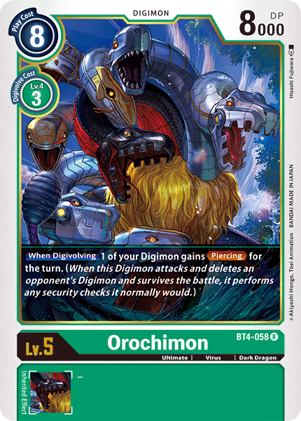 Orochimon - BT4-058 R - Great Legend | Viridian Forest