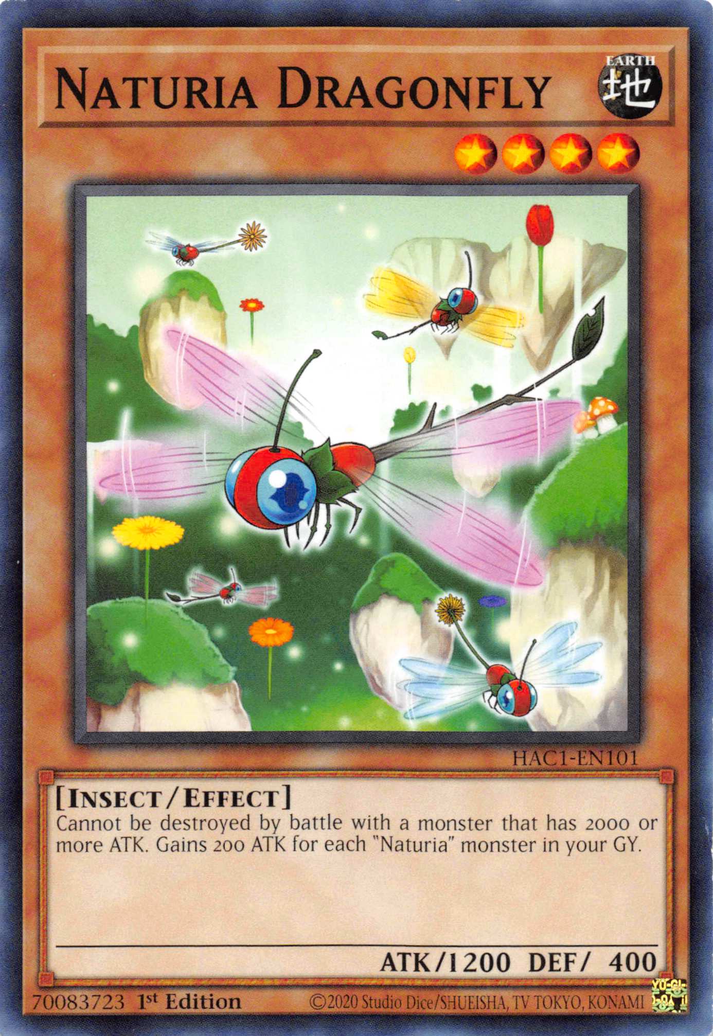 Naturia Dragonfly (Duel Terminal) [HAC1-EN101] Parallel Rare | Viridian Forest