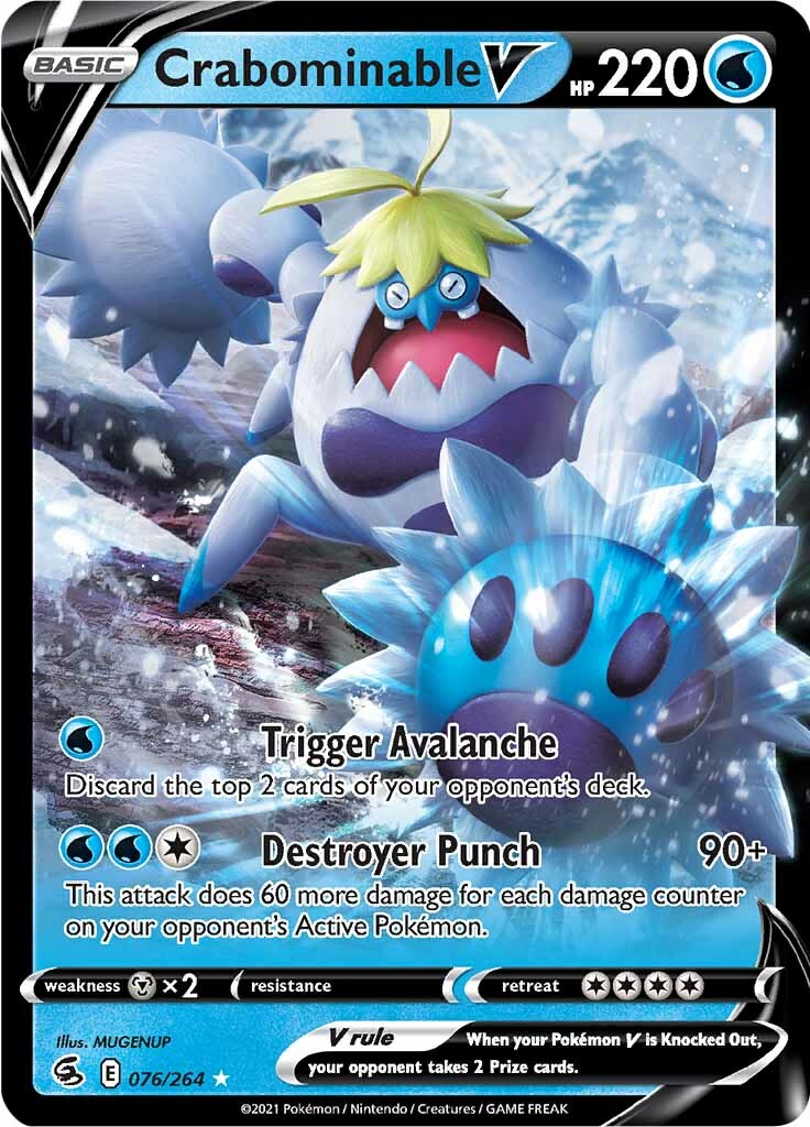 Crabominable V - 076/264 - Fusion Strike - Ultra Rare | Viridian Forest