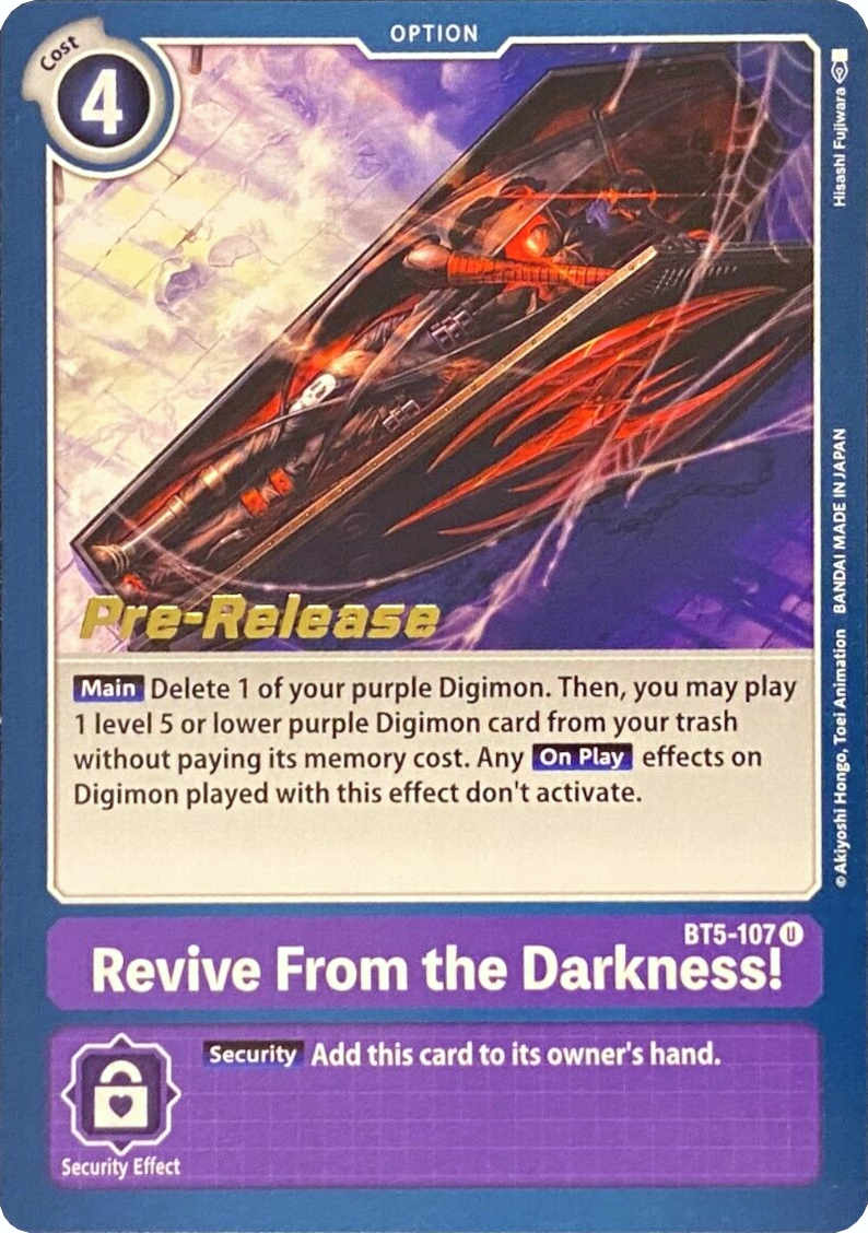 Revive From the Darkness! [BT5-107] [Battle of Omni Pre-Release Promos] | Viridian Forest