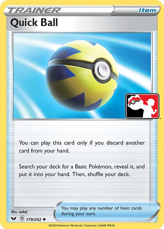 Quick Ball (179/202) [Prize Pack Series One] | Viridian Forest