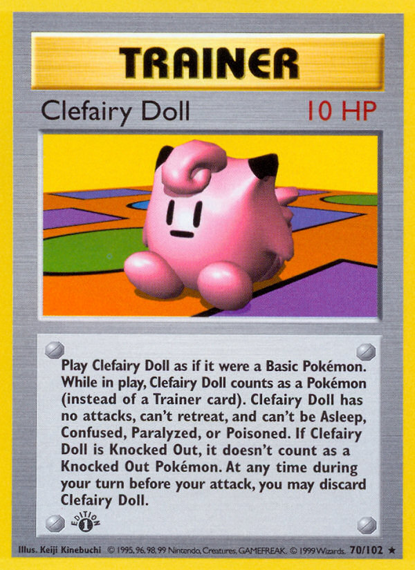 Clefairy Doll (70/102) [Base Set 1st Edition] | Viridian Forest