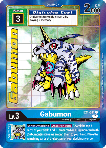 Gabumon (Alternate Art) - EX1-011 U - EX01 Classic Collection | Viridian Forest