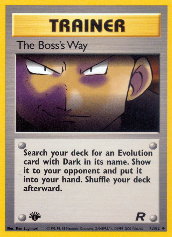The Boss's Way (73/82) [Team Rocket 1st Edition] | Viridian Forest