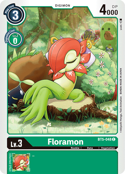 Floramon - BT5-048 C - Battle of Omni | Viridian Forest