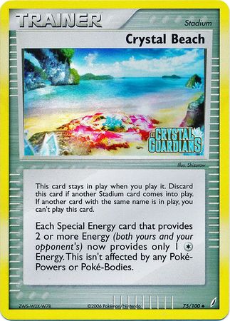 Crystal Beach (75/100) (Stamped) [EX: Crystal Guardians] | Viridian Forest