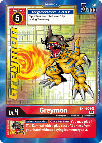 Greymon (Alternate Art) - EX1-004 U - EX01 Classic Collection | Viridian Forest