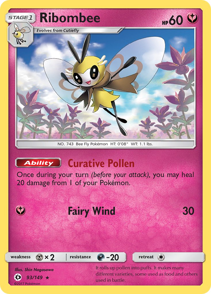 Ribombee - 93/149 - Sun and Moon - Holo | Viridian Forest