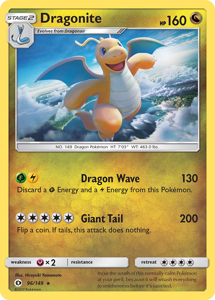 Dragonite - 96/149 - Sun and Moon - Holo | Viridian Forest