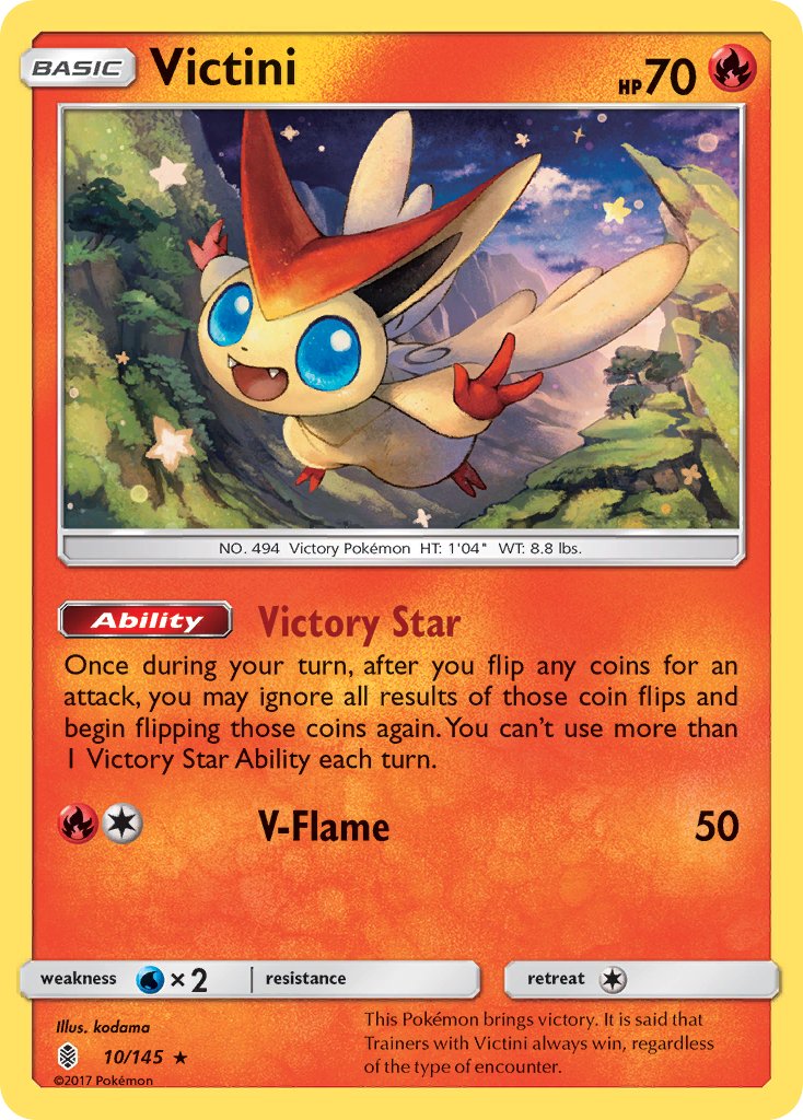 Victini - 10/145 - Guardians Rising - Holo | Viridian Forest