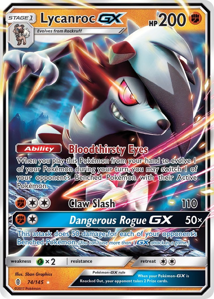 Lycanroc GX - 74/145 - Guardians Rising - Ultra Rare | Viridian Forest
