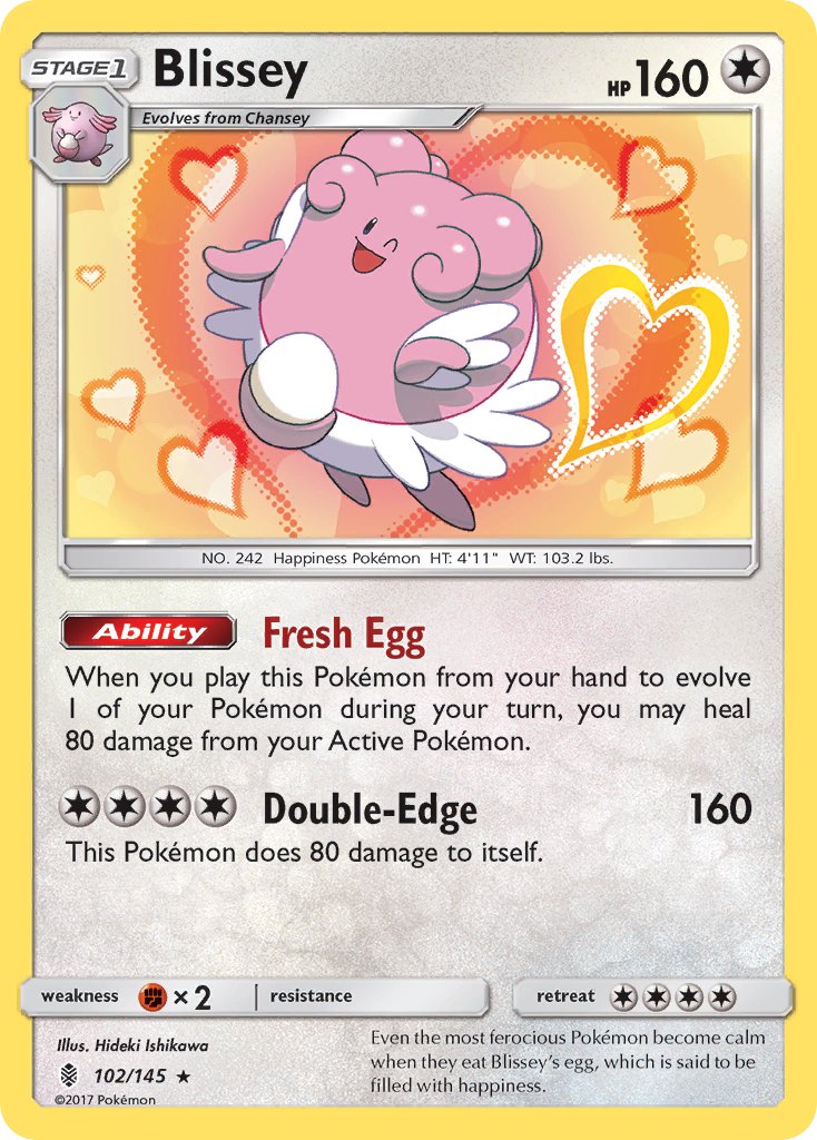Blissey - 102/145 - Guardians Rising - Holo | Viridian Forest