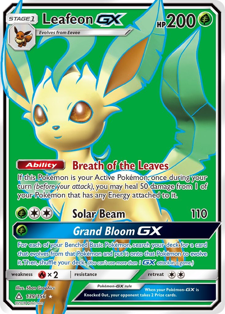 Leafeon GX - 139/156 - Ultra Prism - Full Art | Viridian Forest