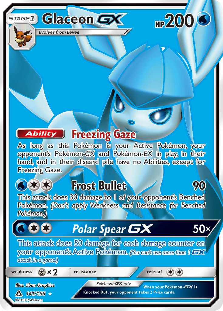 Glaceon GX - 141/156 - Ultra Prism - Full Art | Viridian Forest