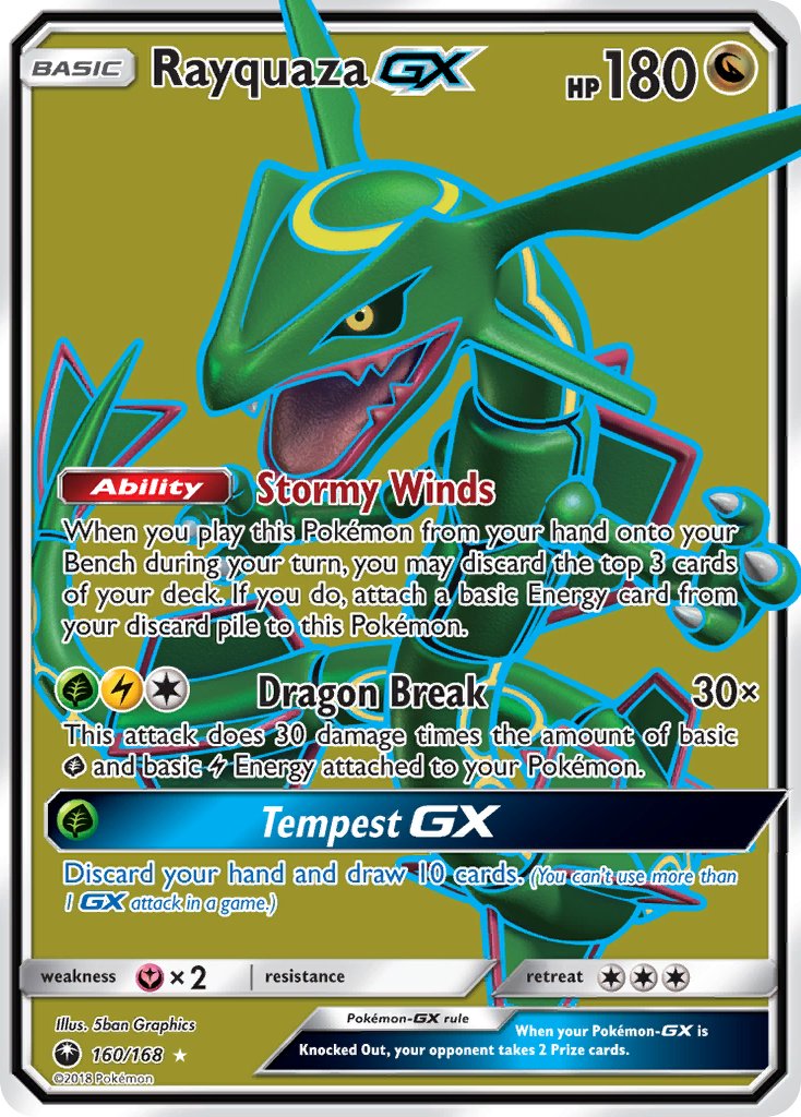 Rayquaza GX - 160/168 - Celestial Storm - Full Art | Viridian Forest