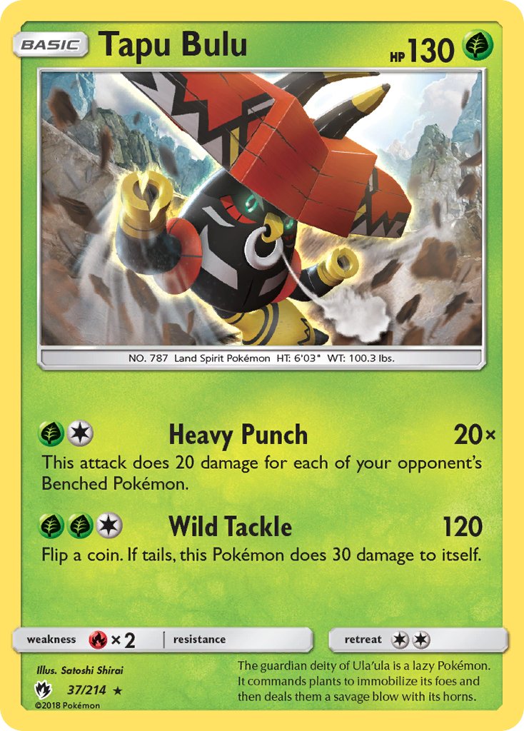 Tapu Bulu - 37/214 - Lost Thunder - Holo | Viridian Forest