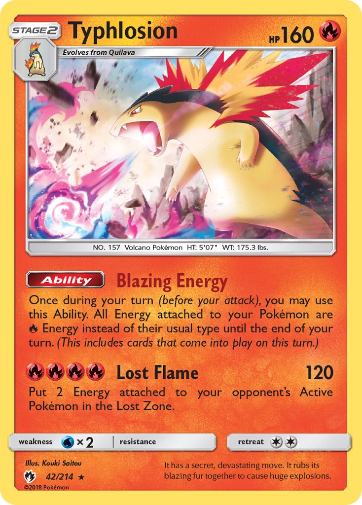 Typhlosion - 42/214 - Lost Thunder - Holo | Viridian Forest