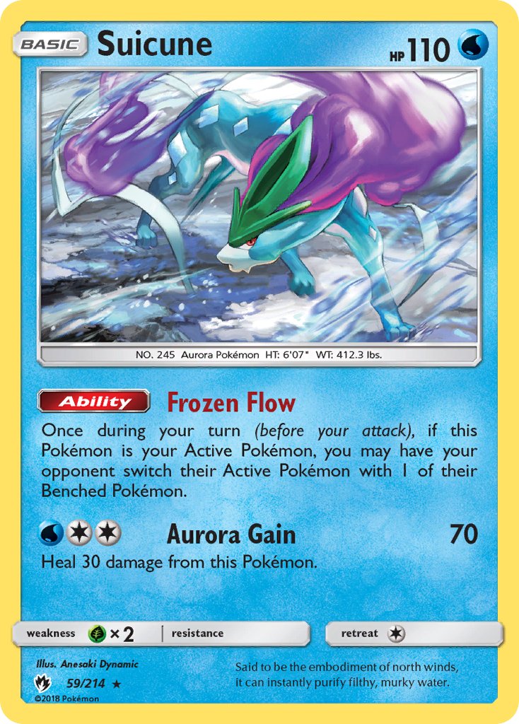 Suicune - 59/214 - Lost Thunder - Holo | Viridian Forest