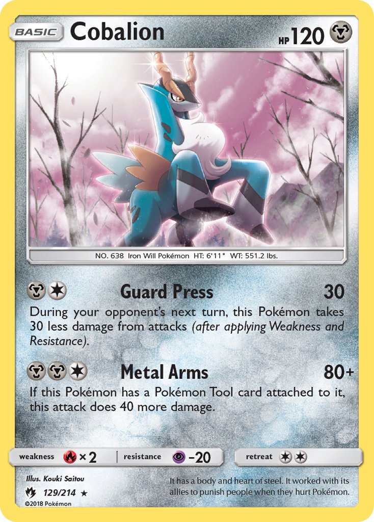 Cobalion - 129/214 - Lost Thunder - Holo | Viridian Forest