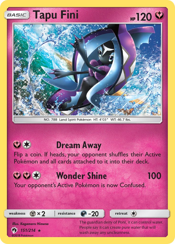 Tapu Fini - 151/214 - Lost Thunder - Holo | Viridian Forest