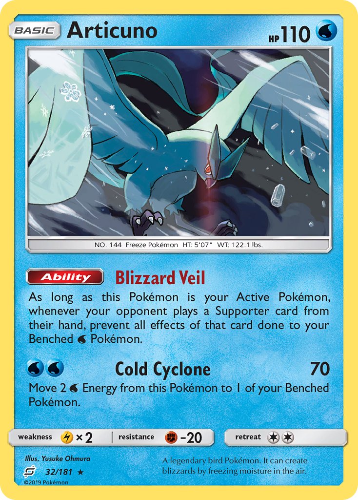 Articuno - 32/181 - Team Up - Holo | Viridian Forest