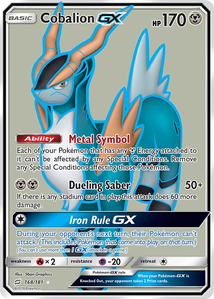 Cobalion GX - 168/181 - Team Up - Full Art | Viridian Forest