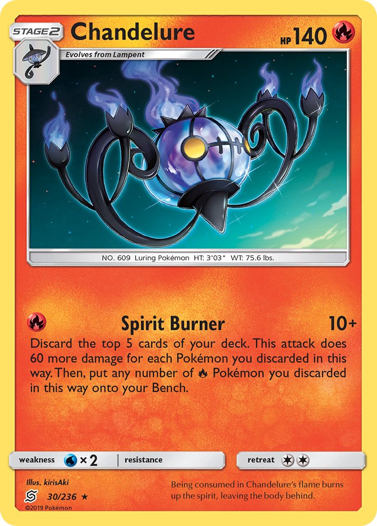Chandelure - 30/236 - Unified Minds - Holo | Viridian Forest