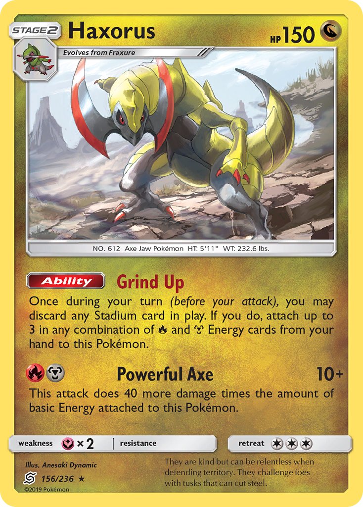 Haxorus - 156/236 - Unified Minds - Holo | Viridian Forest