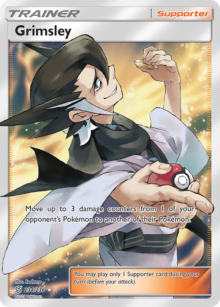 Grimsley - 234/236 - Unified Minds - Full Art | Viridian Forest