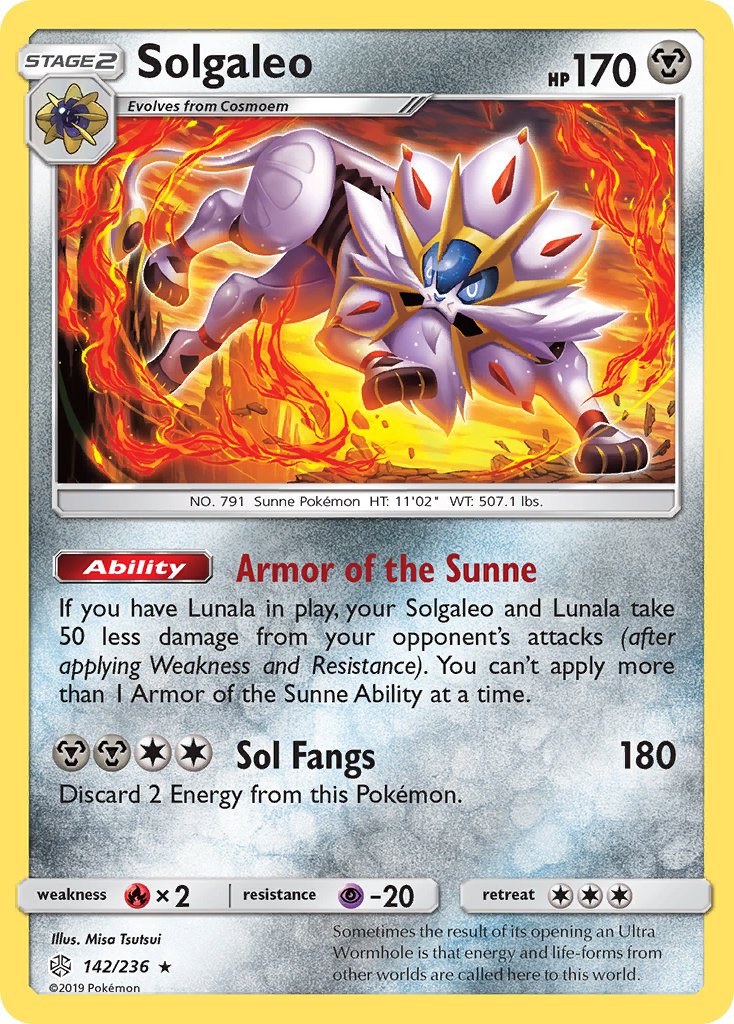Solgaleo - 142/236 - Cosmic Eclipse - Holo | Viridian Forest