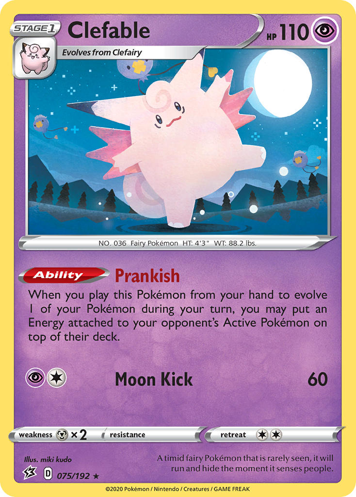 Clefable - 075/192 - Rebel Clash - Holo | Viridian Forest
