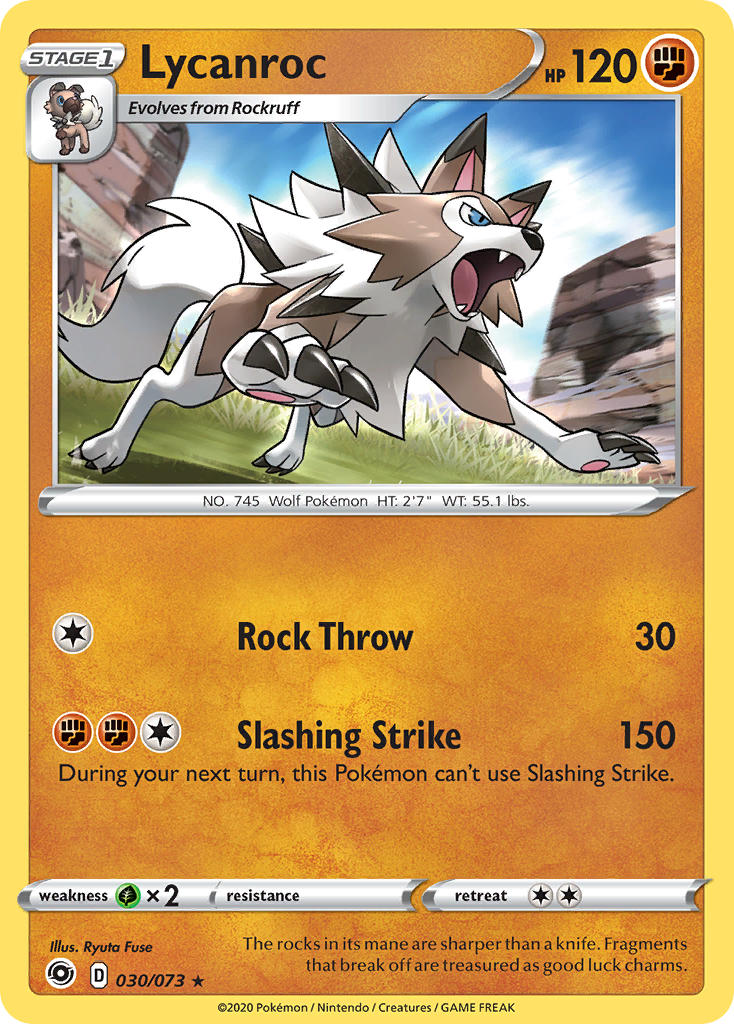 Lycanroc - 030/073 - Champions Path - Holo | Viridian Forest