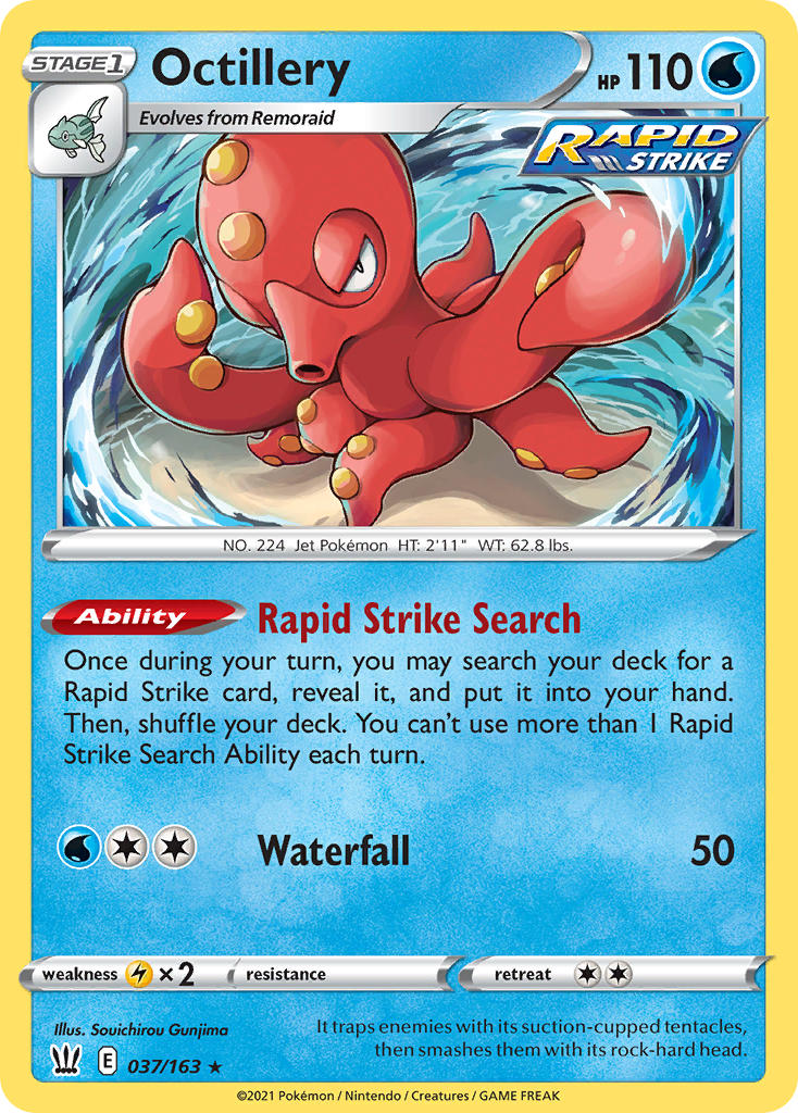 Octillery - 037/163 - Battle Styles - Holo | Viridian Forest