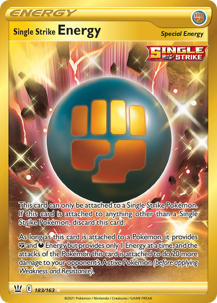 Single Strike Energy - 183/163 - Battle Styles - Secret Rare | Viridian Forest