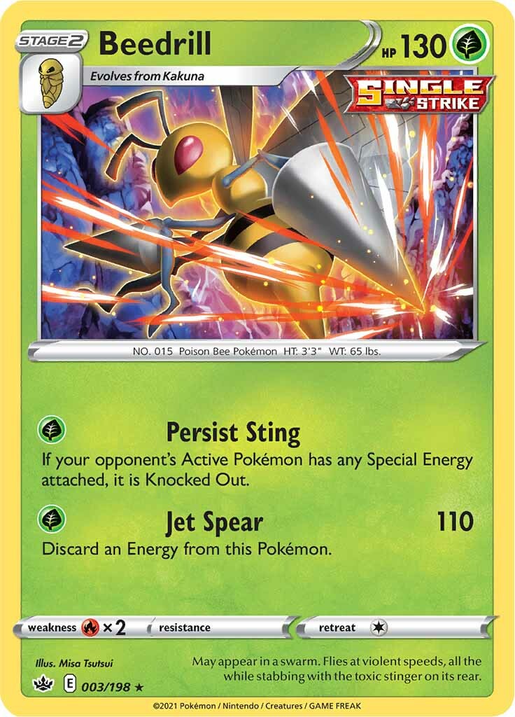Beedrill   - 003/198 - Chilling Reign - Holo | Viridian Forest