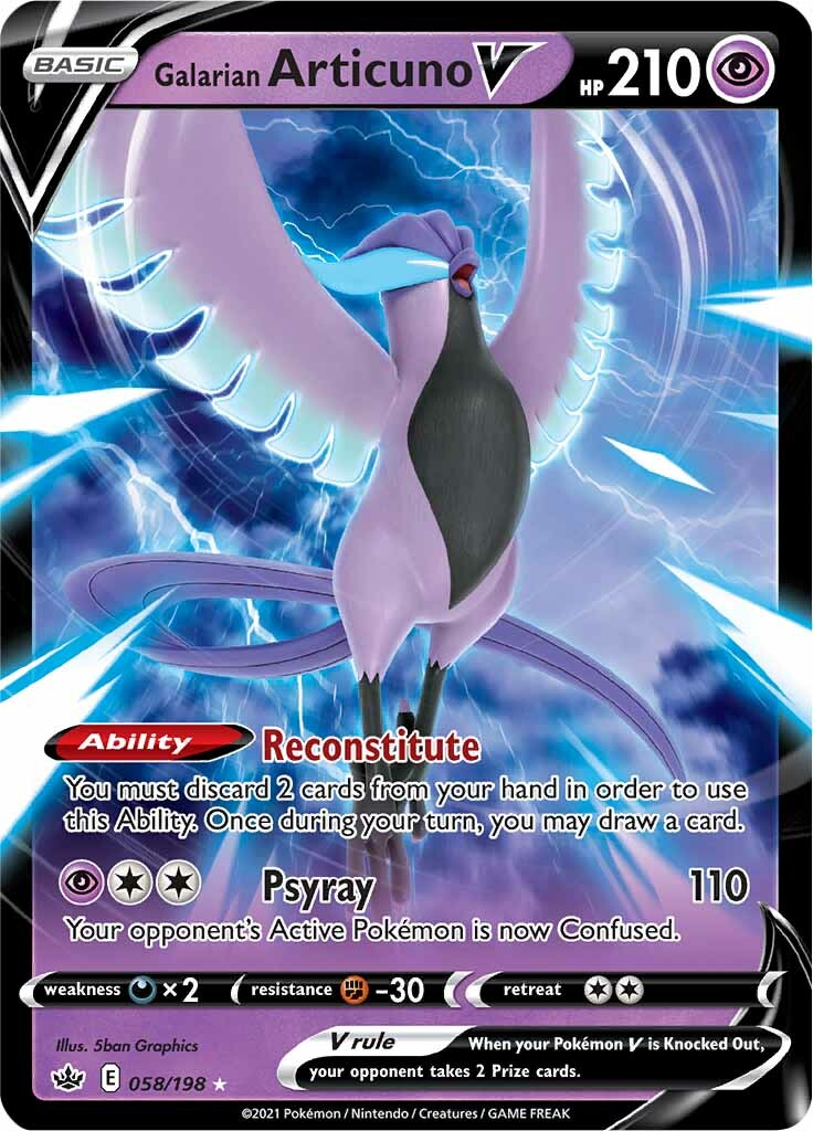 Galarian Articuno V  - 058/198 - Chilling Reign - Ultra Rare | Viridian Forest