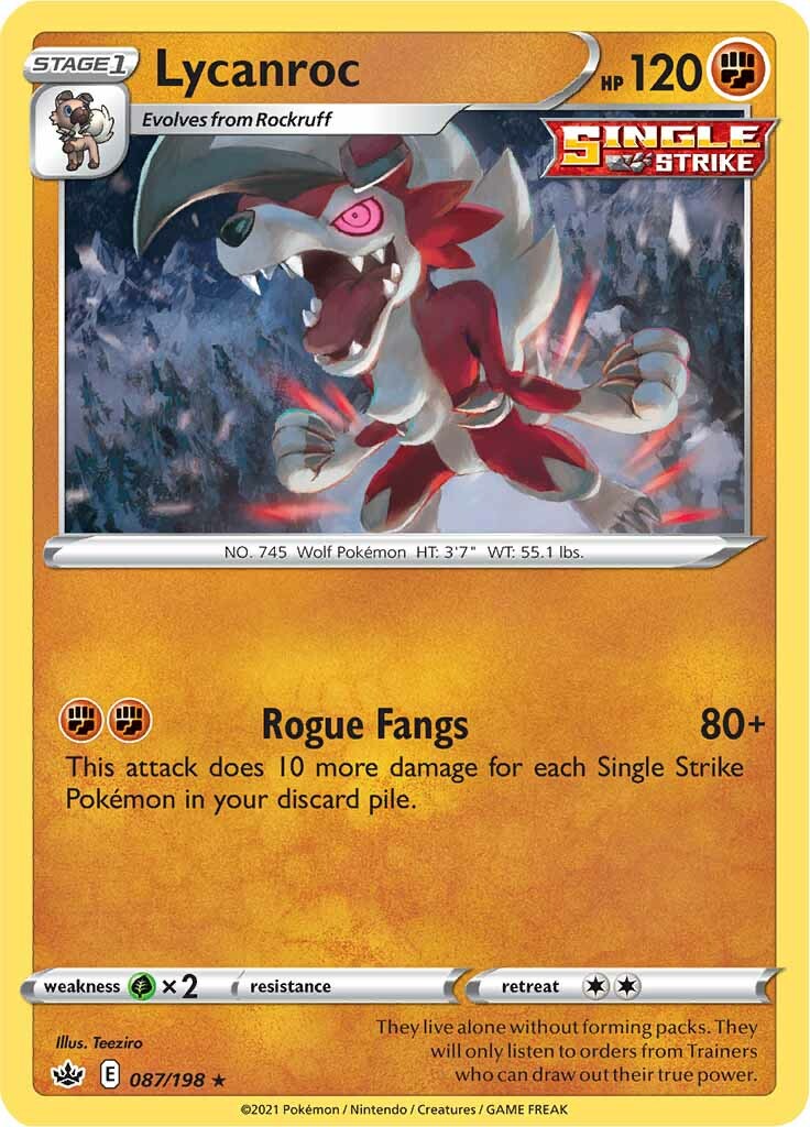 Lycanroc   - 087/198 - Chilling Reign - Holo | Viridian Forest