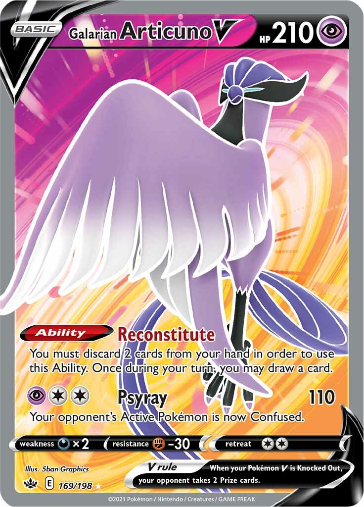 Galarian Articuno V - 169/198 - Chilling Reign - Full Art | Viridian Forest