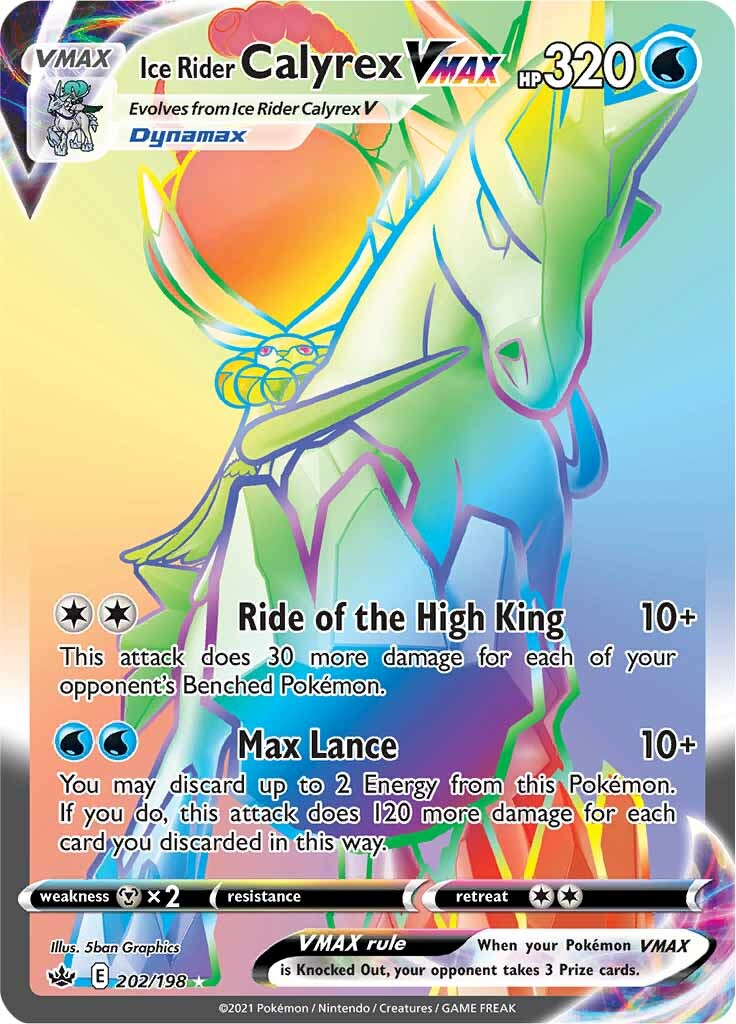 Ice Rider Calyrex VMAX - 202/198 - Chilling Reign - Secret Rare | Viridian Forest