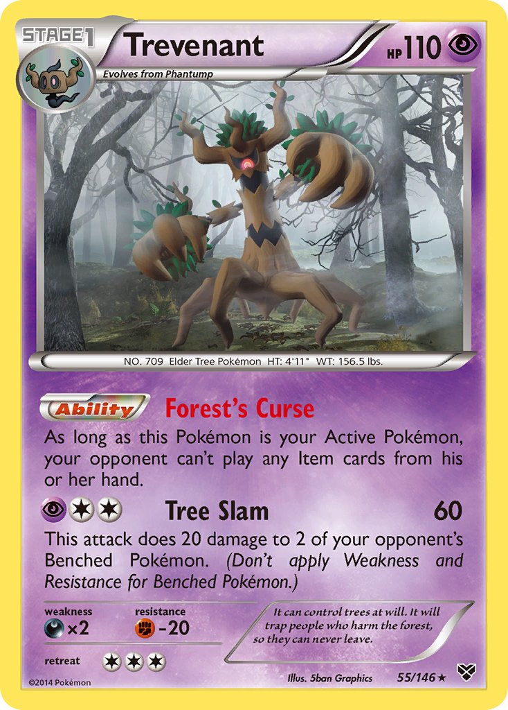 Trevenant - 55/146 - XY - Holo | Viridian Forest
