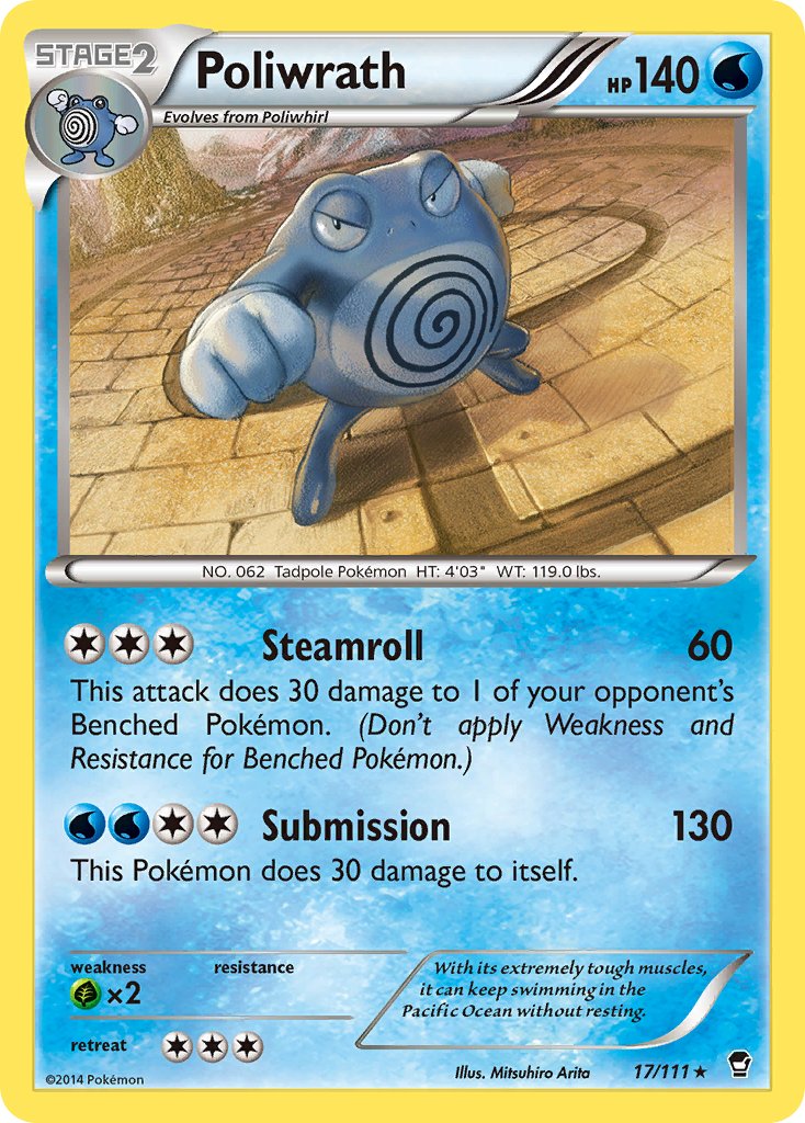 Poliwrath - 17/111 - Furious Fists - Holo | Viridian Forest
