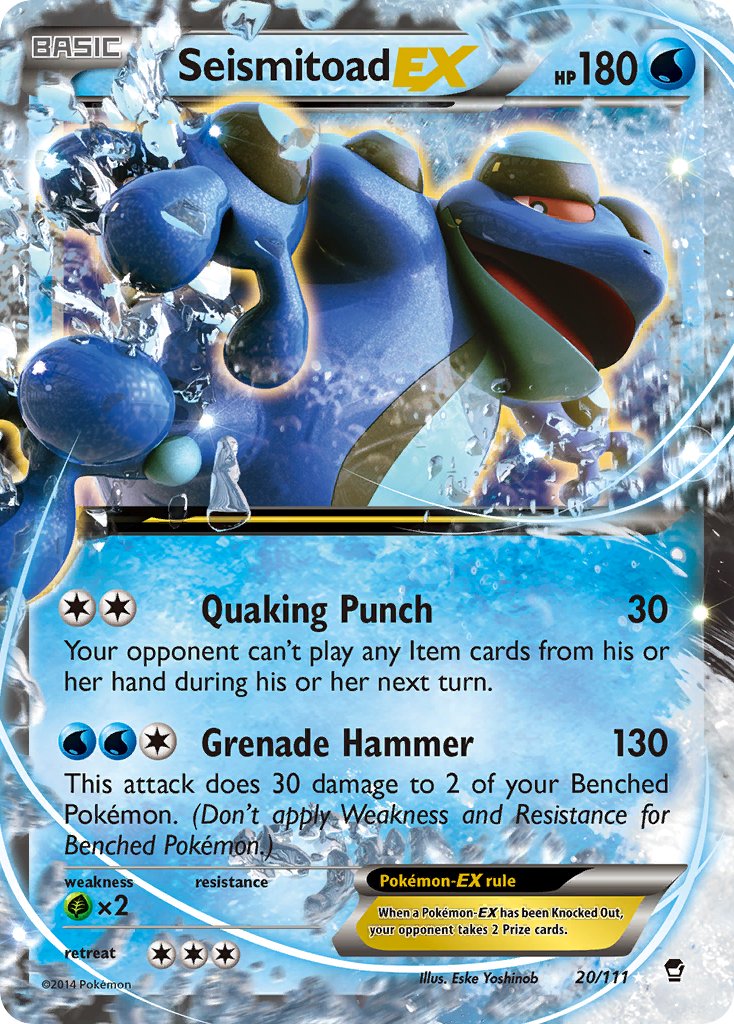 Seismitoad EX - 20/111 - Furious Fists - Ultra Rare | Viridian Forest