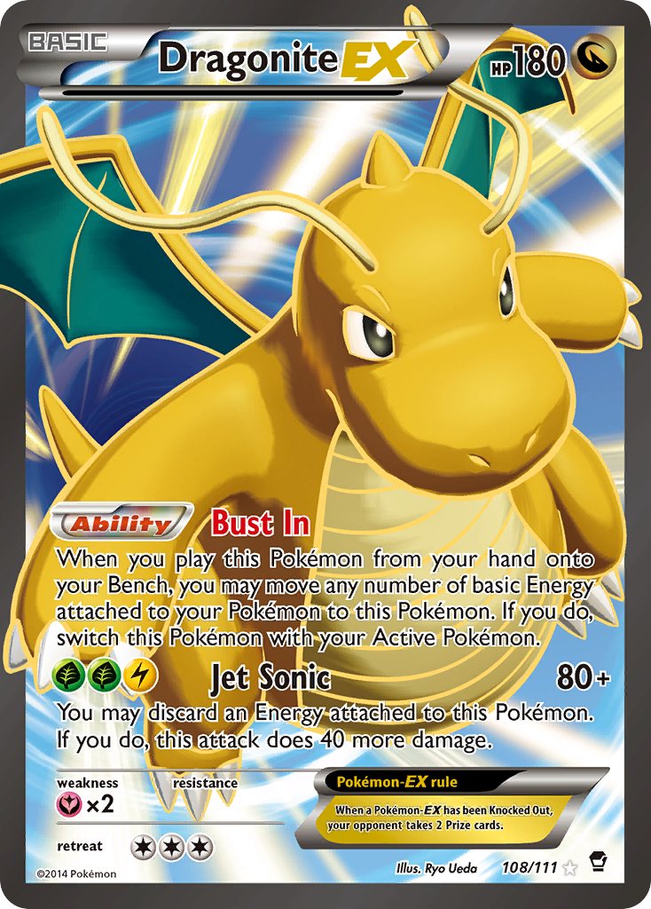 Dragonite EX - 108/111 - Furious Fists - Full Art | Viridian Forest