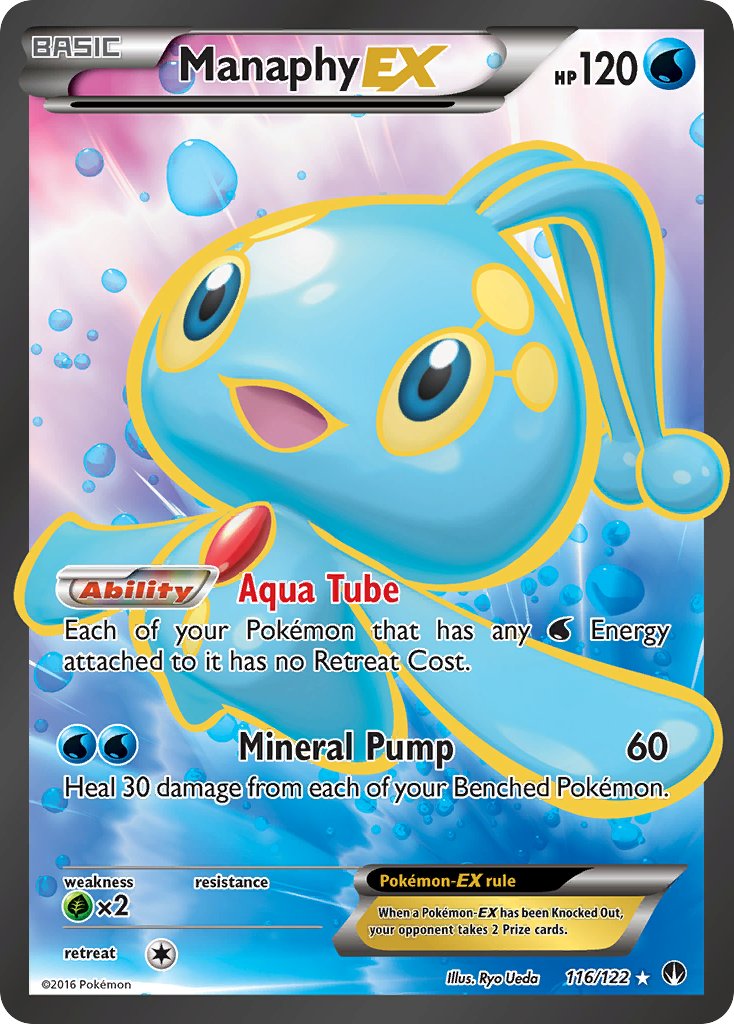 Manaphy EX - 116/122 - BREAKpoint - Full Art | Viridian Forest